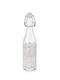Glass Water Bottle with Screw Lid Gray 1500ml