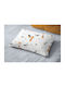 Dimcol Giraffe 599 Baby Pillowcase Made of 100% Cotton White-Orange 45x35cm