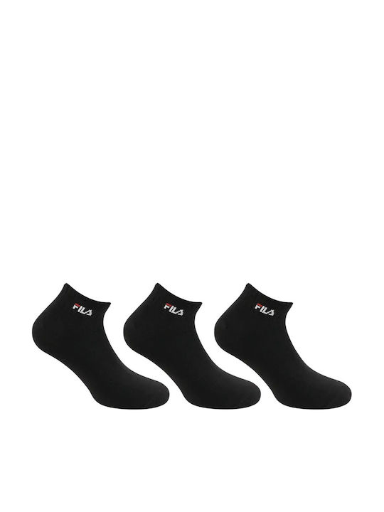 FILA Quarter Socks Αθλητικές Κάλτσες Μαύρες 3 Ζεύγη