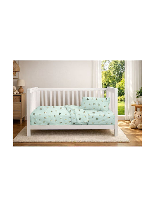 Dimcol Baby Duvet Cover Bear's Playtime 593 Mint 120x160cm