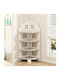 Boden Bücherregal Holz Grau 112x49.5cm