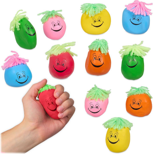 Set 12 Bile Antistres Relaxdays Latex Făină De Porumb Multicolore 6x4cm