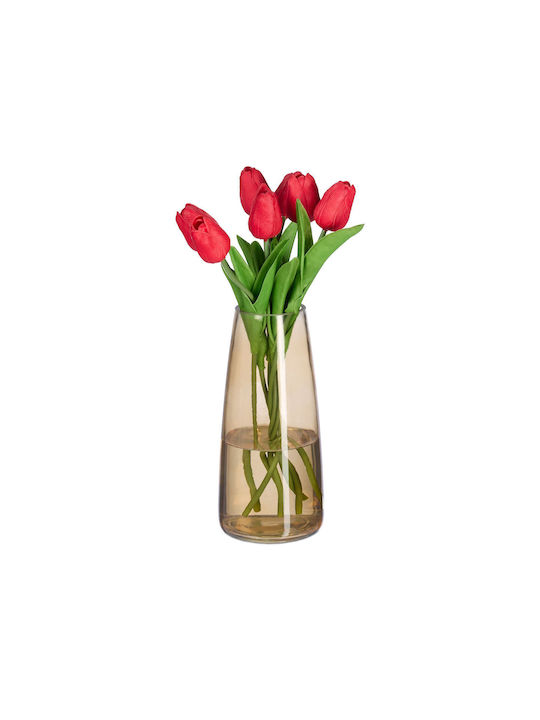 Relaxdays Vază Decorativă Din Sticlă Maro 10xÎ2...