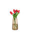 Relaxdays Decorative Brown Glass Vase 10xH21.5cm