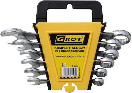 6-piece Flat-ring Wrench Set 8-17mm G-400-2040