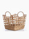 Nef-Nef Homeware Grant Διακοσμητικό Καλάθι Ψάθινο Μπεζ 36x26x26.5εκ.