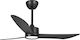 Eurolamp Deckenventilator 127cm mit Leuchte Schwarz