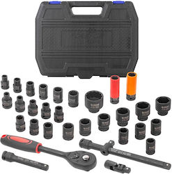 Forsage Ratschen- und Steckschlüssel-Set 1/2" 32 Stück Forsage Ratschen- und Steckschlüssel-Set 1/2" 32 Stück