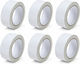 Set 6 Role De Bandă De Ambalare Pentru Sigilare Pachete Zgomot Redus Adeziv Acrilic Dezfășurare Silențioasă Aderență Ridicată 5 Cm X 66 M Albă