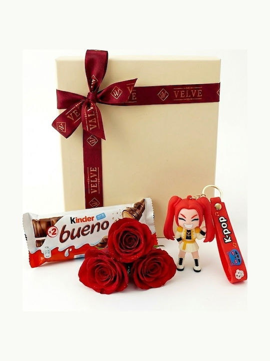 Joy Box K-pop Star Kids Set Anime Figurine Keychain 3 Red Soap Roses Kinder Bueno Joy Box K-pop Star Kids Set Anime Figurine Keychain 3 Red Soap Roses Kinder Bueno