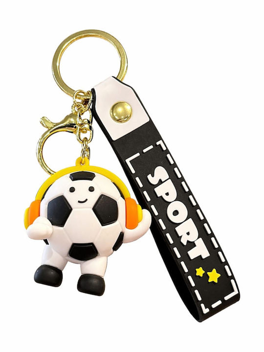 Breloc Flippy Minge De Fotbal Model Căști Cupa Mondială Accesoriu Chei Rucsac Material Acrilic 50 G Negru