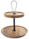 Orion Wooden 2 Tier Tiered Appetizer Stand Black
