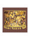 Oxygen Tribal Yellow Ceiling Pendant Light with E27 Socket 35x25cm