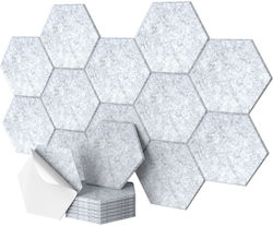Set Panouri Acustice Hexagonale Autocolante Relaxdays Gri 0.9x26x30 Cm Set Panouri Acustice Hexagonale Autocolante Relaxdays Gri 0.9x26x30 Cm