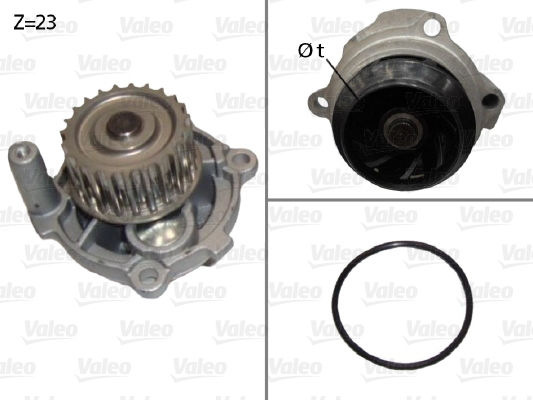 Valeo Pompa de Apă Auto pentru Citroen C5 Seat Altea / Cordoba / Ibiza / Leon / Toledo Skoda Octavia Volkswagen Bora / Caddy / Eos / Golf / Jetta / Beetle / Passat Audi A3 / A4 / A6