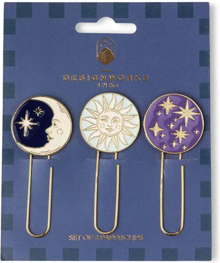 Celestial Büroklammern Set 3 Stück Designworks Ink