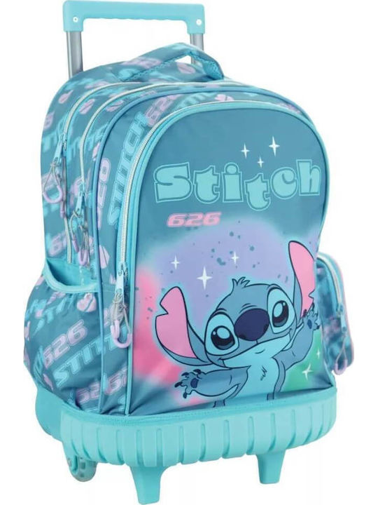 Gim Stitch Σχολική Τσάντα Τρόλεϊ Δημοτικού Γαλάζια 27lt