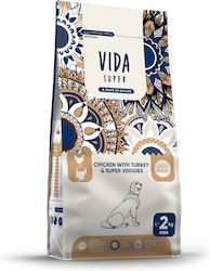 Vida Super 12kg Dry Food for Adult Dogs of Medium & Large Breeds with Chicken Turkey Pork Rice Pumpkin and Apple