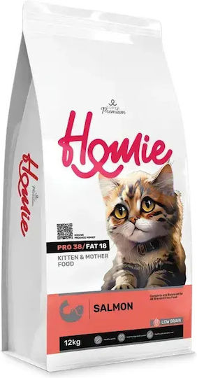 HOMie Hrană Uscată cu Puține Cereale pentru Pisici Tinere cu Somon Orez Porumb Pui Ficat Pește Creveți 1.5kg