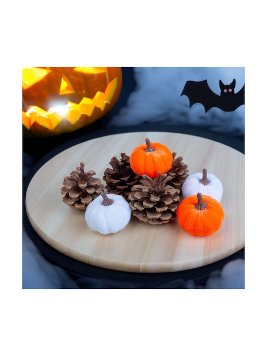 Decorațiune De Toamnă Dovleac Con De Pin Din Spumă 6 Cm Set 8 Bucăți