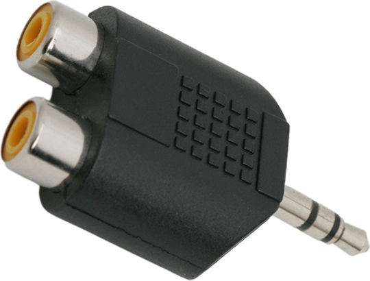Set 10 Adaptoare Audio Y 2x Femelă RCA la Jack 3.5 mm Masculin Stereo Convertor