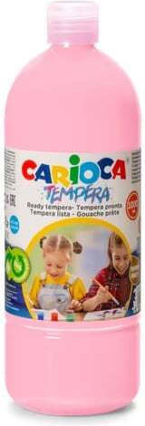 Carioca Tempera Colour Paint Salmon Pink in Bottle 1000ml