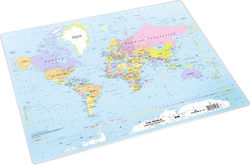 Desk Pad Durable Plastic Map 50x38cm