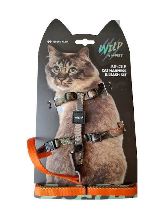 M-pets Urban Style Jungle Cat Eco Set Harness & Leash Neck 20 30 Cm Back 30 42 Cm