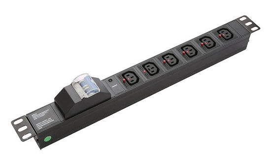 Netpro Pdu 6-Посочен 1U Автоматичен Прекъсвач 10A NP-CPDU6I-CB IEC