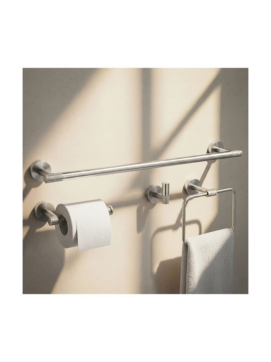 Rea Grid Badezimmerzubehör-Set Metall Silber 4S...