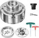 Vevor Wood Lathe Chuck 4 Inch 4 Jaw Self-Centering Thread 1 Inch X 8 Tpi Adapter Jaws Round & Step Nickel Plated High Hardness Steel Mgcckptj3jt4ibz0x001v0