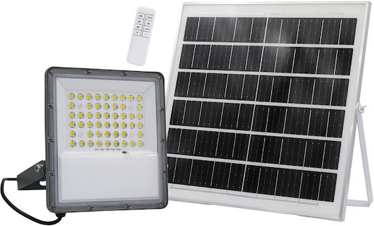 Ηλιακός Προβολέας Led 100w 1200lm 4000k Φ Β Πάνελ Ανιχνευτή Κίνησης Grey