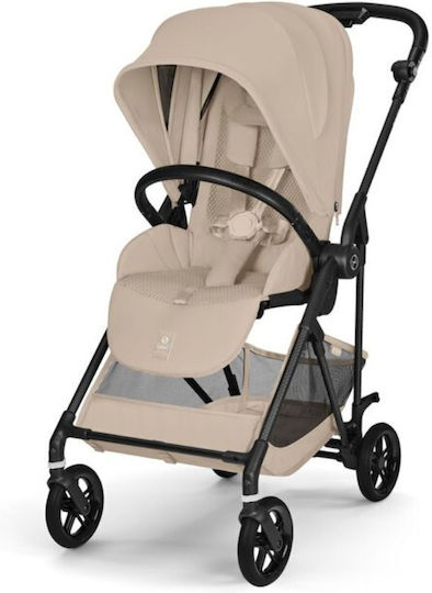 Cybex Melio Baby Stroller Suitable for Newborn Carbon / Almond Beige 5.9kg