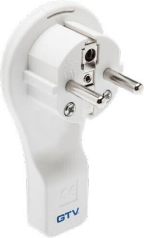 Gtv Flat Angled Plug White 16a 250v Ae-va1uni-00