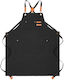 Adiavroxo (Work Aprons & Sleeves) Сервитьорски Фартук Бариста / Барман / Сервитьор Черен