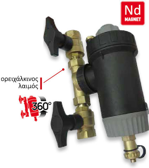 Heatmax Filtru Magnetic De Protecție Pentru Circuite De Încălzire Cu Robineți Încorporați 2'' Autocurățabil