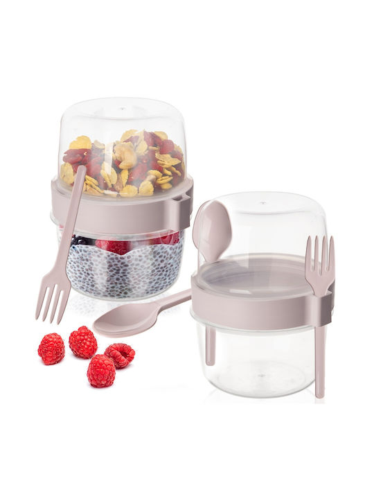 Orion Set Plastic Transparent Lunch Boxes 10.5x12.5cm 2 Pieces