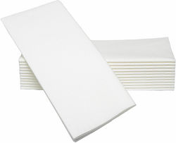 100 Χαρτοπετσέτες Airlaid Λευκές Πολυτελείας 30x40cm Δίπλωμα 1/6 50gsm 00415