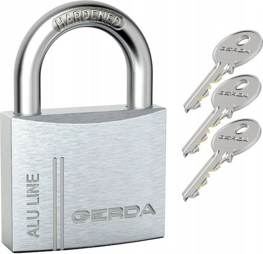 Gerda Gerda Aluminium Vorhängeschloss Messing mit Schlüssel 4.5mm