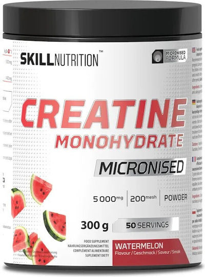 Skill Nutrition Kreatin Monohydrat Mikronisiert mit Geschmack Wassermelone 300g