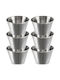 Orion Boluri de Servire pentru Dip Rotund Inox Gri cu Diametru 9.5 cm 6 Bucăți