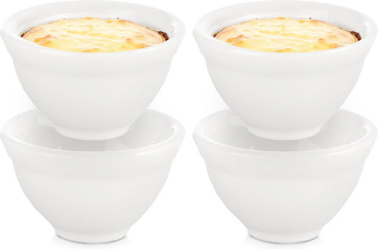 Orion Round Porcelain White Serving Bowl Diameter 6cm 4 Pieces