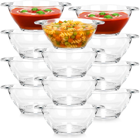 Vilde Servierschale Rund Glas Transparent mit Durchmesser 16,5 cm 12 Stück