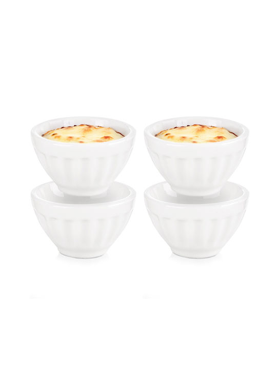 Orion Round Porcelain White Serving Bowl Diameter 6cm 4 Pieces