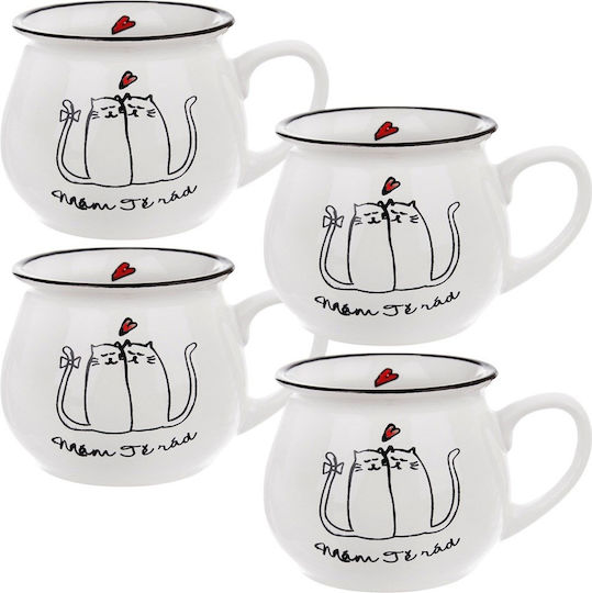 Orion Cană Ceramică 300ml 4 Bucăți