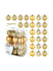 Non-breakable Golden Christmas Tree Baubles 5 Cm 24 Pcs