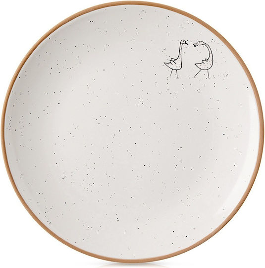 Orion Ceramic Beige Dessert Plate with Diameter 20cm