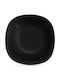 Orion Luna Servierplatte Tiefes Quadratisches Glas Schwarze 21,5x21,5cm