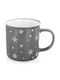 Orion Weihnachtlicher Becher Keramik Grau 10cm 500ml