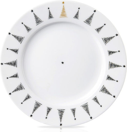 Orion Christmas Porcelain Plate Trees 20x20x2cm
